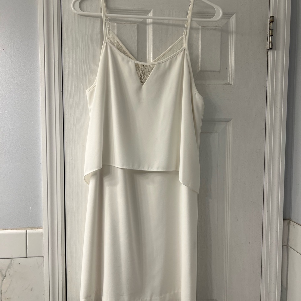 Fancy White Sleeveless Dress, cocktail dress, party dress